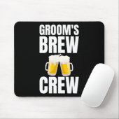Groom's Brew Crew Funny Bachelor Party Bier Mousepad (Mit Mouse)