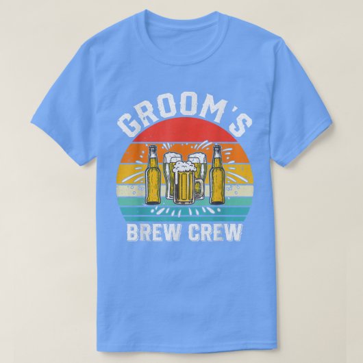 Grooms Brew Crew Funny Groomsmen Bachelor Party St T-Shirt (Design vorne)