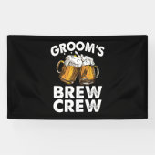 Groom's Brew Crew Funny Trauzeugen Bachelor Party Banner (Horizontal)