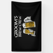 Groom's Brew Crew Funny Trauzeugen Bachelor Party Banner (Vertikal)