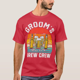 Grooms Brew Crew Funny Trauzeugen Bachelor Party S T-Shirt