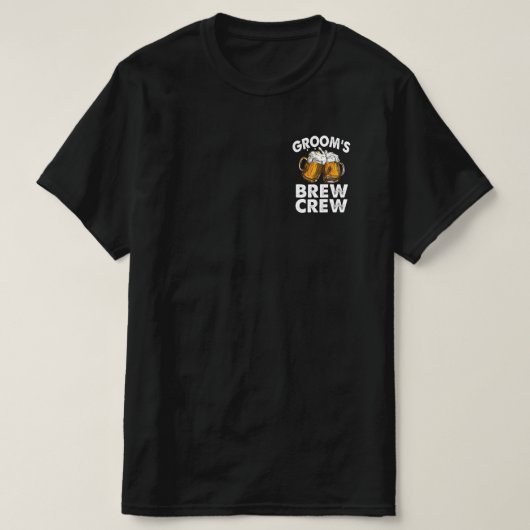 Groom's Brew Crew Funny Trauzeugen Bachelor Party T-Shirt (Design vorne)