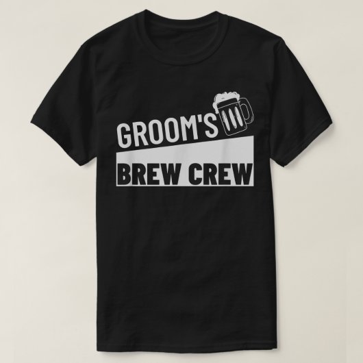 Grooms Brew Crew Squad Best Man Bachelor Party Gro T-Shirt (Design vorne)