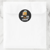 Groom's Brew Crew Trauzeugen Bachelor Party Runder Aufkleber (Tasche)
