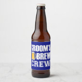 Groom's Brew Crew Trauzeugen Bierflaschenlabel Bierflaschenetikett (Vorderseite)