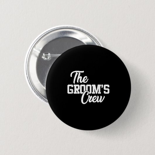Grooms Crew Funny Wedding oder Bachelor Party Gi Button (Vorne & Hinten)