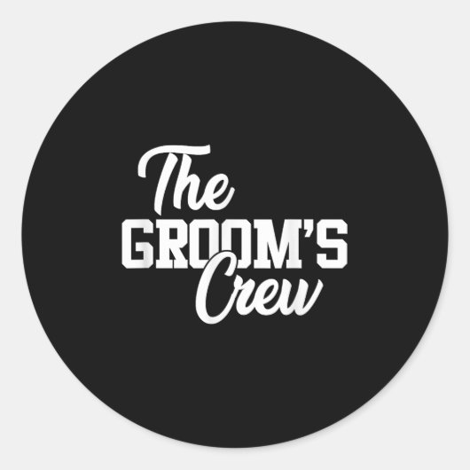 Grooms Crew Funny Wedding oder Bachelor Party Gi Runder Aufkleber (Vorderseite)