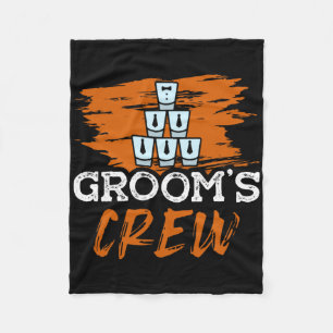 Grooms Crew für einen Groom Bachelor Party Funny B Fleecedecke