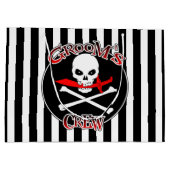 Grooms Crew-Geschenktasche Große Geschenktüte (Rückseite)
