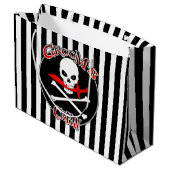 Grooms Crew-Geschenktasche Große Geschenktüte (Rückseite Schrägansicht)