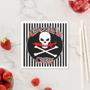 Groom's Crew Paper Napkins Serviette