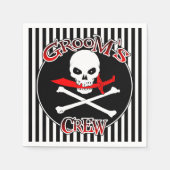 Groom's Crew Paper Napkins Serviette (Vorderseite)