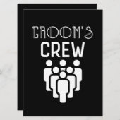 Grooms Crew Trauzeuge Bachelor Party Einladung (Vorne/Hinten)