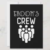 Grooms Crew Trauzeuge Bachelor Party Einladung (Vorderseite)