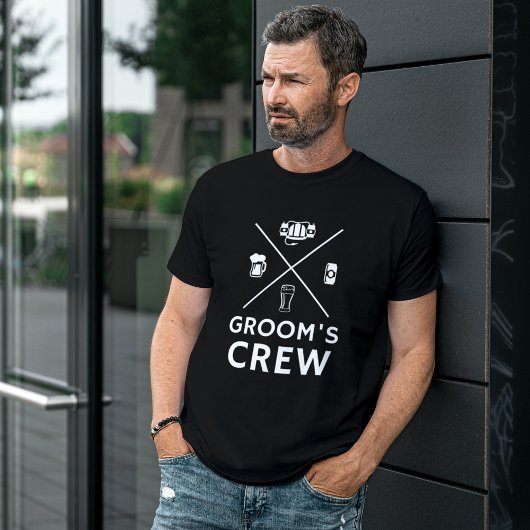 Grooms Crew Trauzeuge Bachelor Party Geschenke T-Shirt