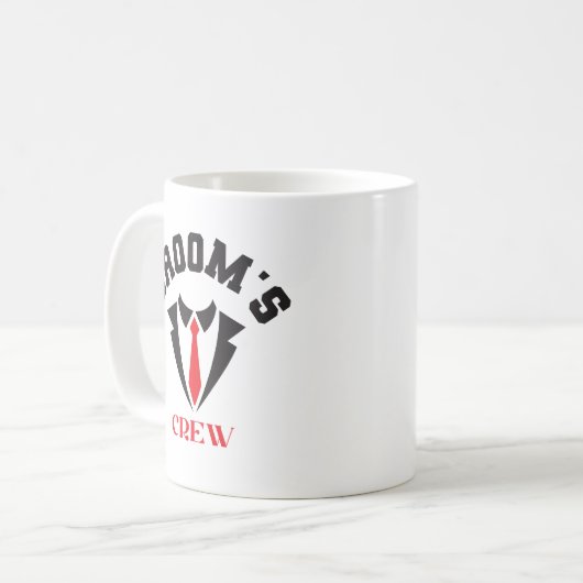 Grooms Crew Trauzeuge Bachelor Party Kaffeetasse (Vorderseite Links)