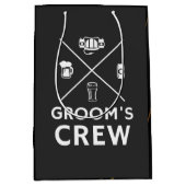 Grooms Crew Trauzeuge Bachelor Party Mittlere Geschenktüte (Vorderseite)