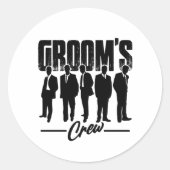 Grooms Crew Trauzeuge Bachelor Party Runder Aufkleber (Vorderseite)