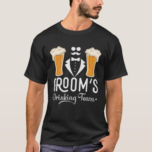Groom's Drink Team Hochzeit Bachelors Party Squa T-Shirt (Vorderseite)