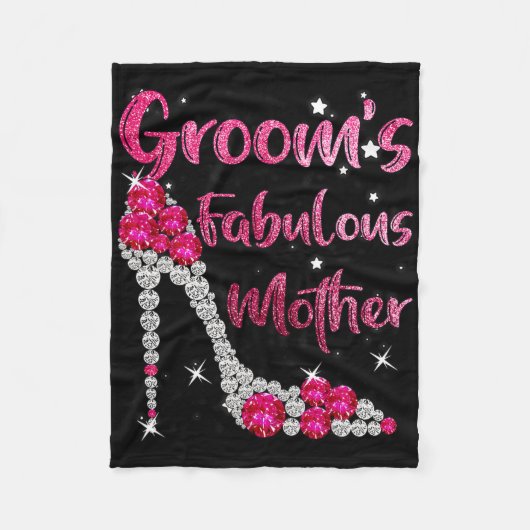 Groom's fabelhafte Mutter Happy Wedding Marrie Fleecedecke (Vorderseite)