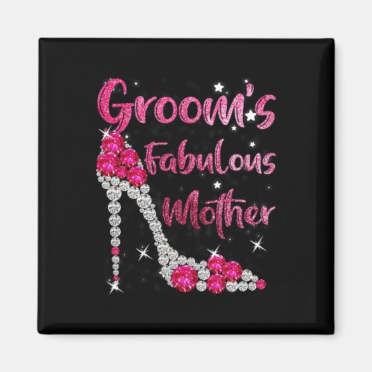 Groom's fabelhafte Mutter Happy Wedding Marrie Magnet (Vorne)