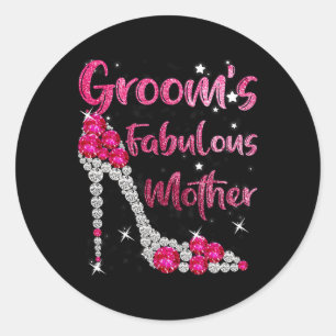 Groom's fabelhafte Mutter Happy Wedding Marrie Runder Aufkleber