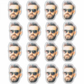 Groom's Face Funny Junggeselinnen-Abschied Face Aufkleber (Vorderseite)