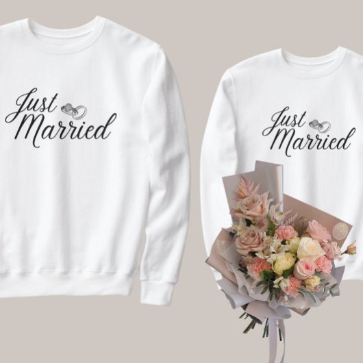 Groom's Just Married Paares Honeymoon Outfit Sweatshirt