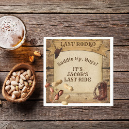 Groom's letzte Rodeo Cowboys vermasseln Boys Paper Serviette