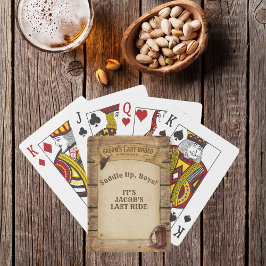 Groom's letzte Rodeo-Cowboys vermasseln Jungs Spielkarten