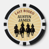 Groom's letzte Rodeo Yeehaw Sunset Bachelor Party Pokerchips (Vorderseite)