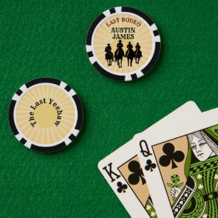 Groom's letzte Rodeo Yeehaw Sunset Bachelor Party Pokerchips