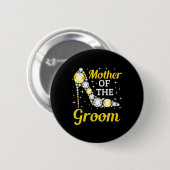 Grooms Mama Ehe Brautparty Mutter der Gr Button (Vorne & Hinten)