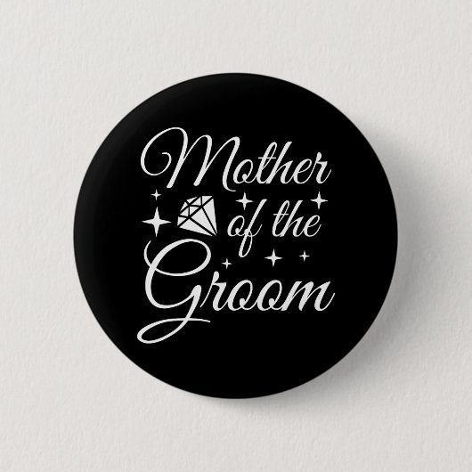 Grooms Mama Ehe Brautparty Mutter der Gr Button (Vorderseite)