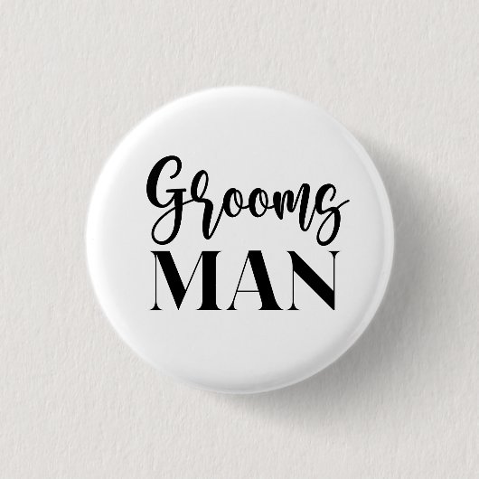 Grooms Man Button (Vorderseite)