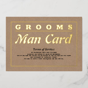 Grooms Man Card Nutzungsbedingungen Fsonniger Vors Folieneinladung