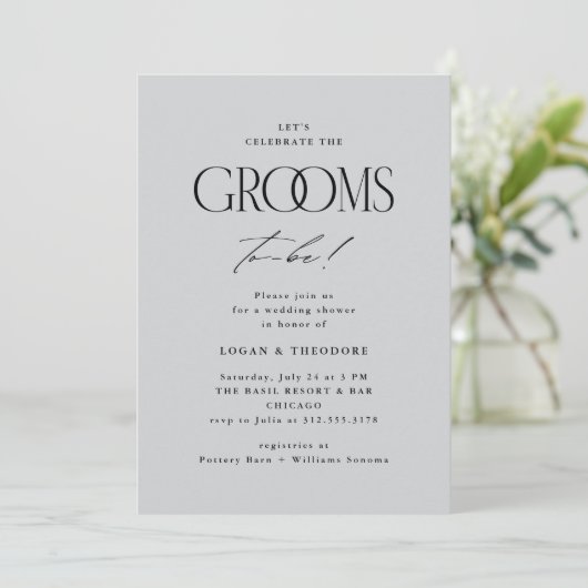 Grooms Moderner Typografie-Polterabend Einladung (Stehend Vorderseite)