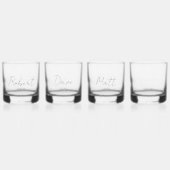Grooms Party Personalisiert Whiskyglas (Hinten)