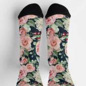 Grooms Pink Wedding Floral Bouquet auf schwarz Socken (Oben)