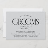 Grooms Polterabend Moderne Typografie Einladung (Vorderseite)