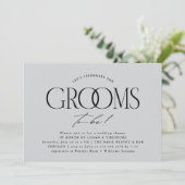 Grooms Polterabend Moderne Typografie Einladung (Stehend Vorderseite)