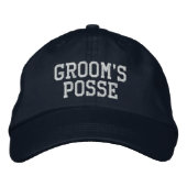 Groom's Posse bestickte Ball Cap Baseballkappe (Vorderseite)