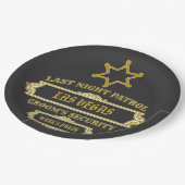 Groom's Security Last Night Patrol Pappteller (Schrägansicht)