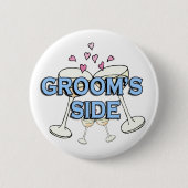 Groom's Side Wedding ID Button (Vorderseite)