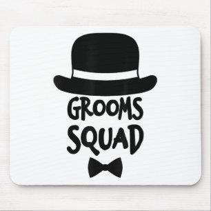 Grooms Squad Shirt weiß für Bachelor Party _1 Mousepad