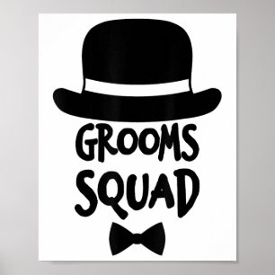 Grooms Squad Shirt weiß für Bachelor Party _1 Poster