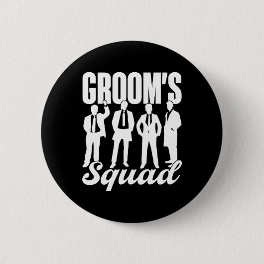 Groom's Squad Team Bride Groom Party Bachelor Button (Vorderseite)