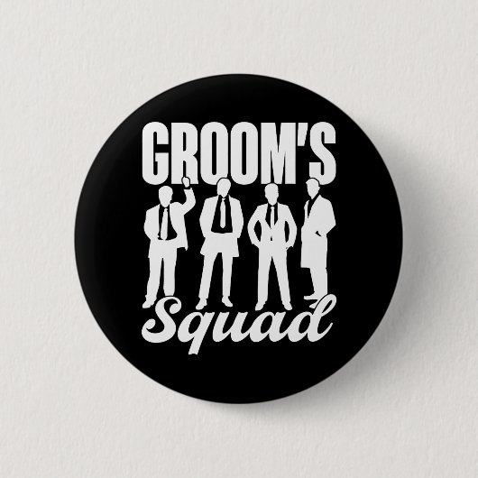 Groom's Squad Team Bride Groom Party Bachelor Button (Vorderseite)