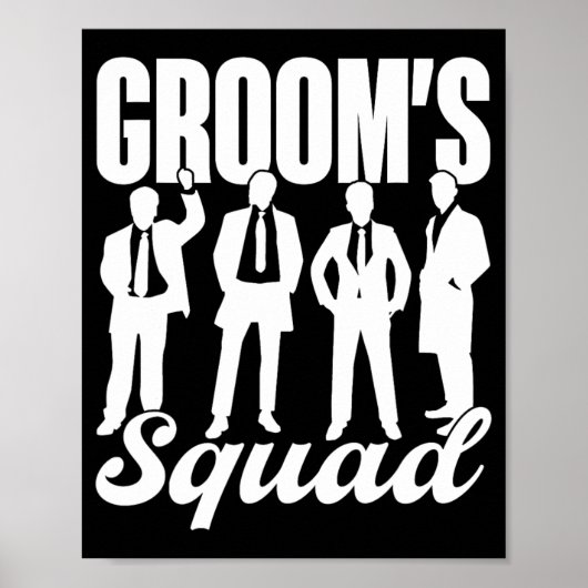Groom's Squad Team Bride Groom Party Bachelor Poster (Vorne)