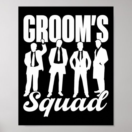 Groom's Squad Team Bride Groom Party Bachelor Poster (Vorne)